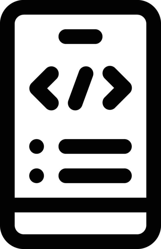 Smartphone Coding Vector Icon