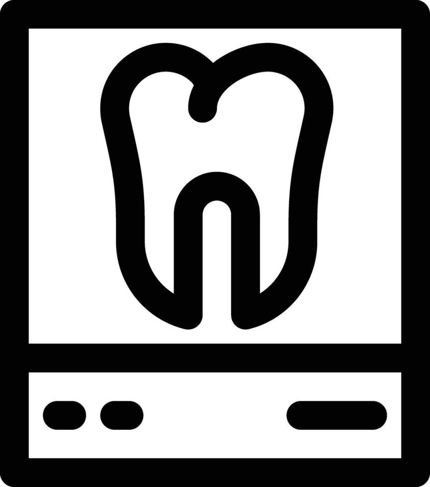 Tooth Xray Vector Icon