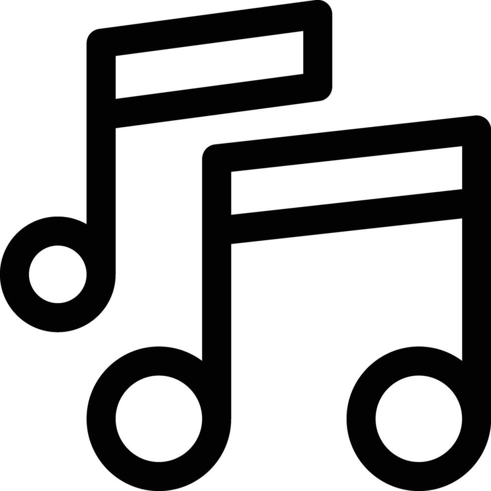 icono de vector de nota musical