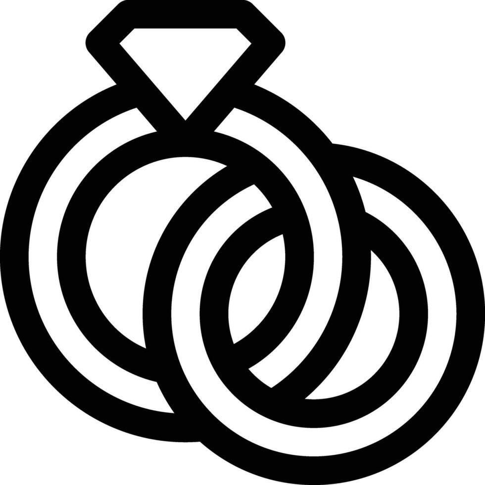 Wedding Rings Vector Icon