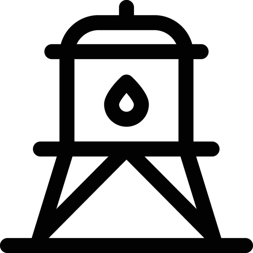 icono de vector de torre de agua