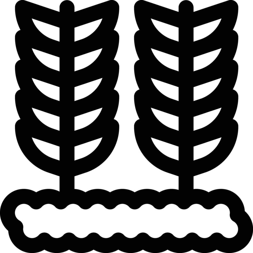 Wheat Plantation Vector Icon