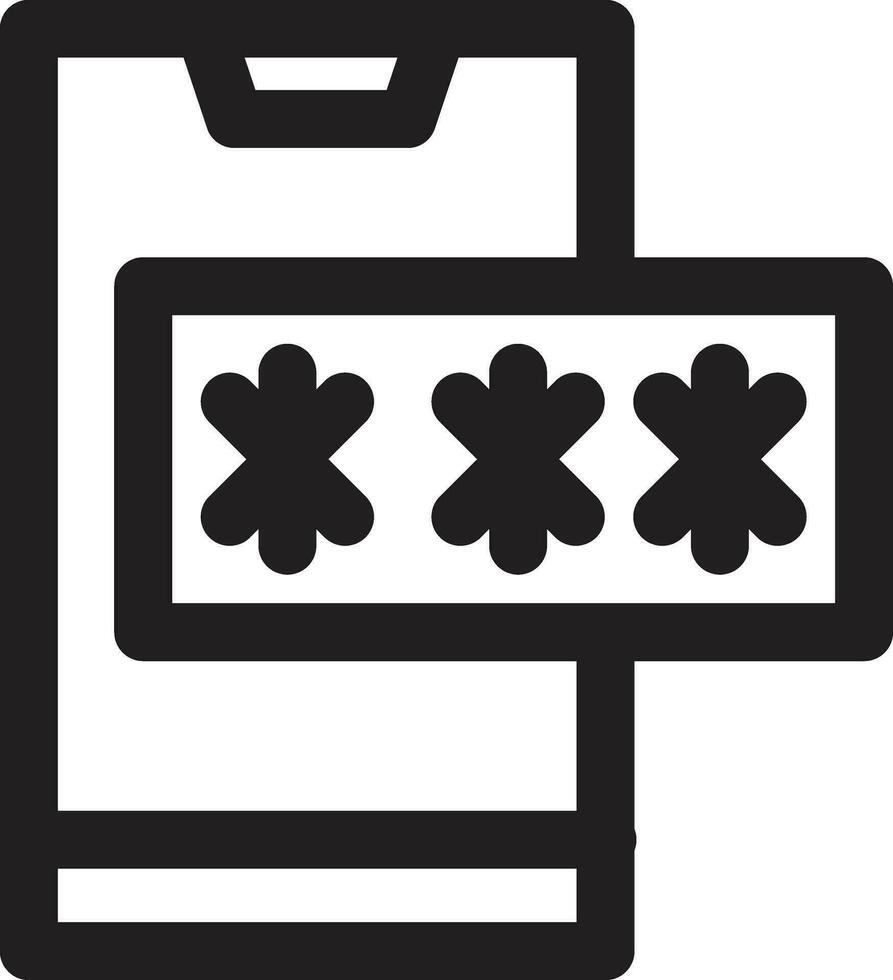 Mobile Password Vector Icon