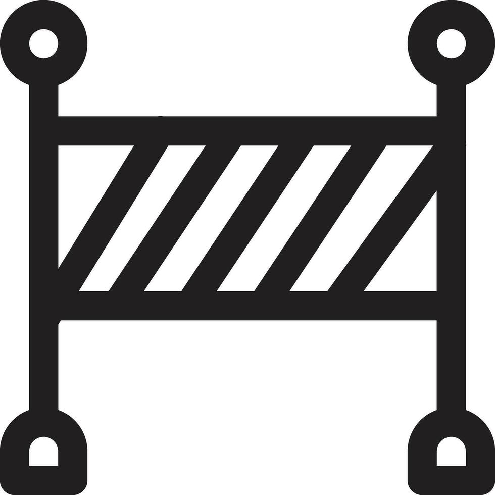Road Barrier Vector Icon