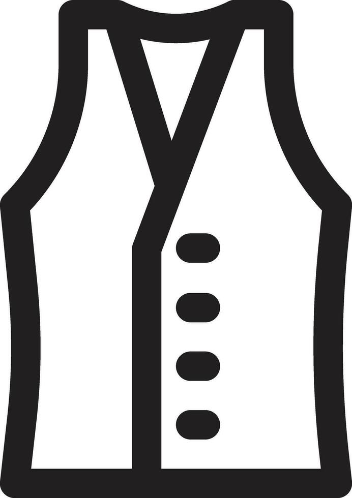 Coat Vest Vector Icon