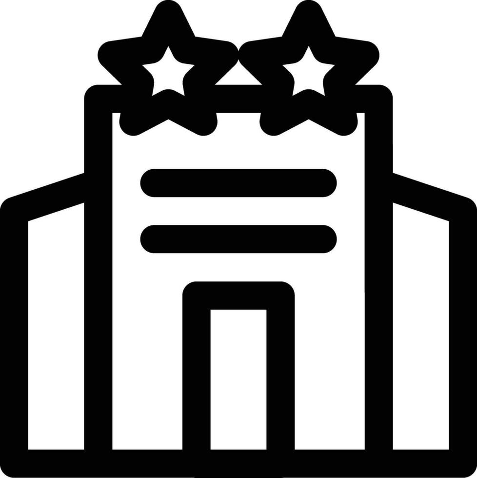 2 Star Hotel Vector Icon