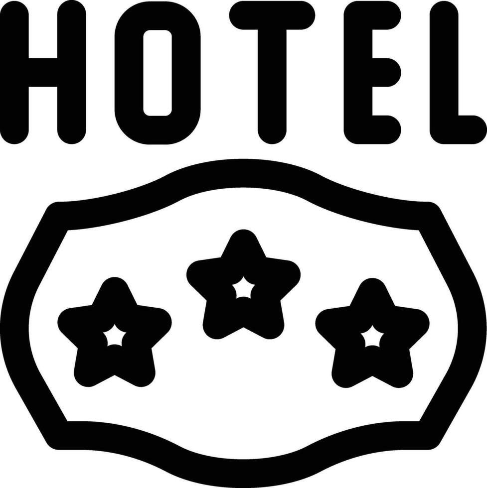 icono de vector de signo de hotel