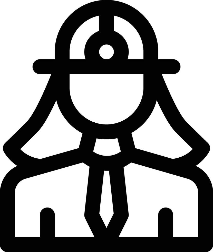 Female Engineer Vector Icon