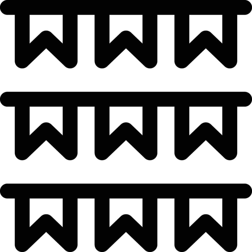 New Year Flags Vector Icon