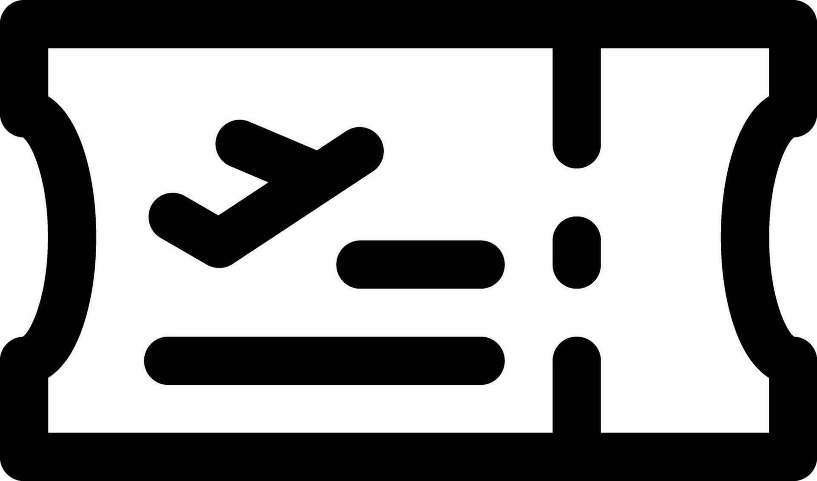 Flight Ticket Vector Icon