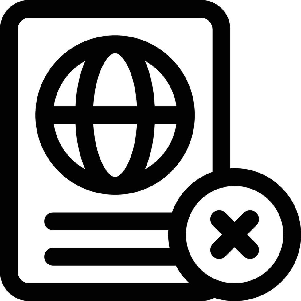 Passport Rejected Vector Icon