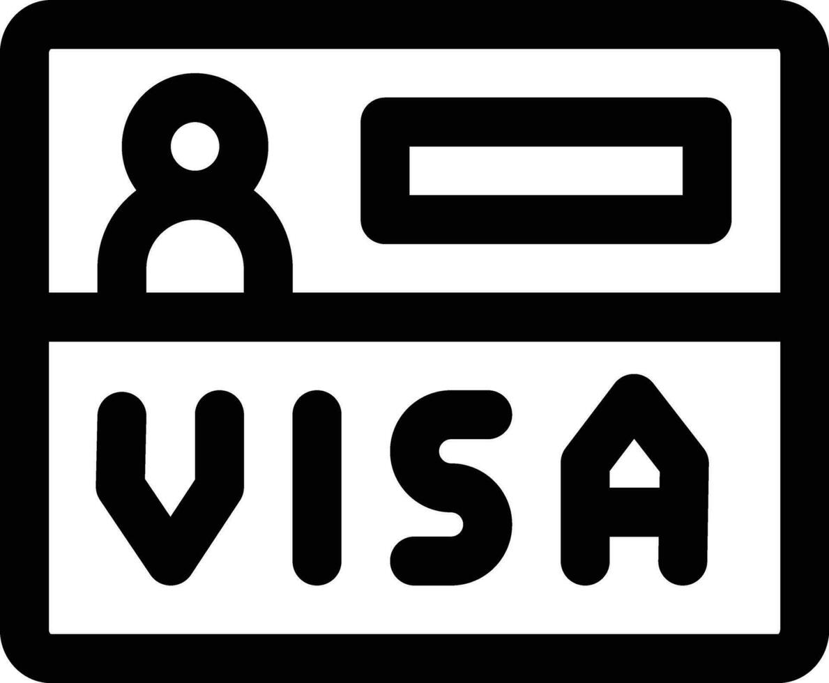 icono de vector de visa