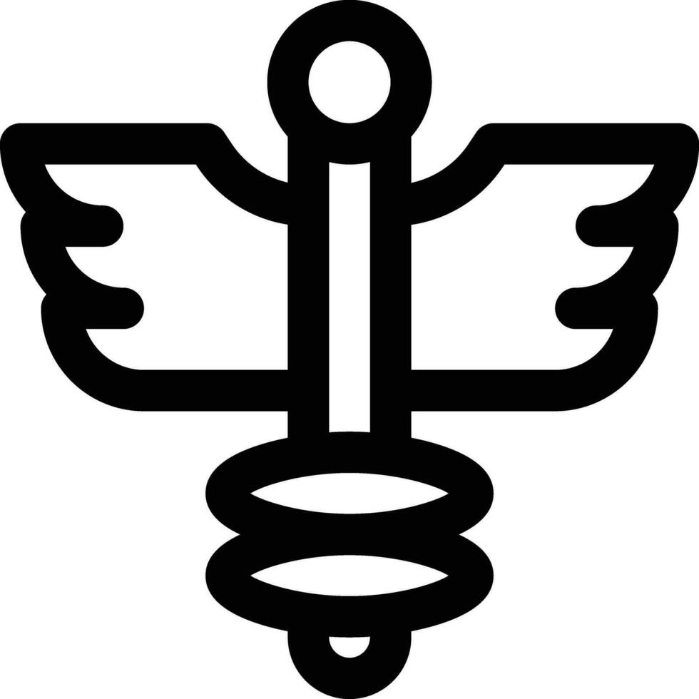 icono de vector de caduceo