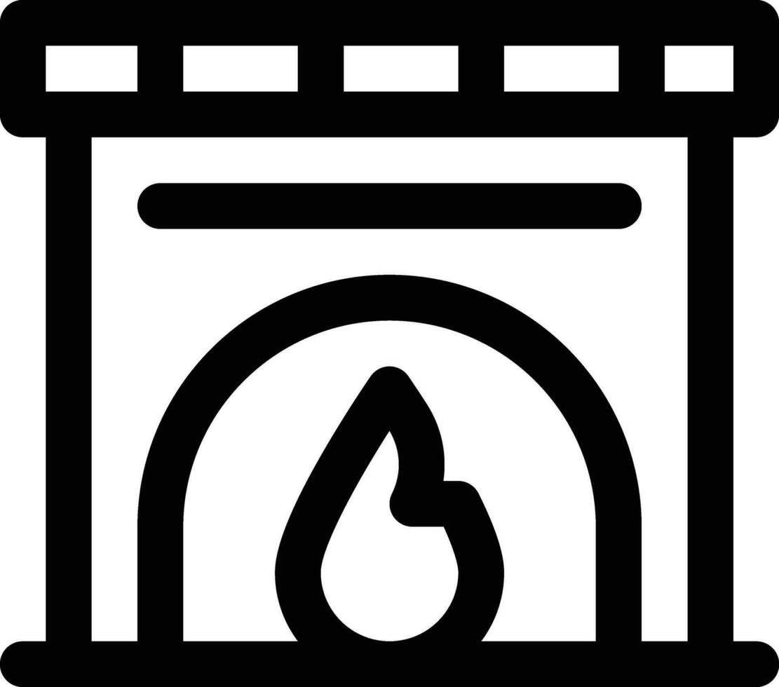 Fireplace Vector Icon