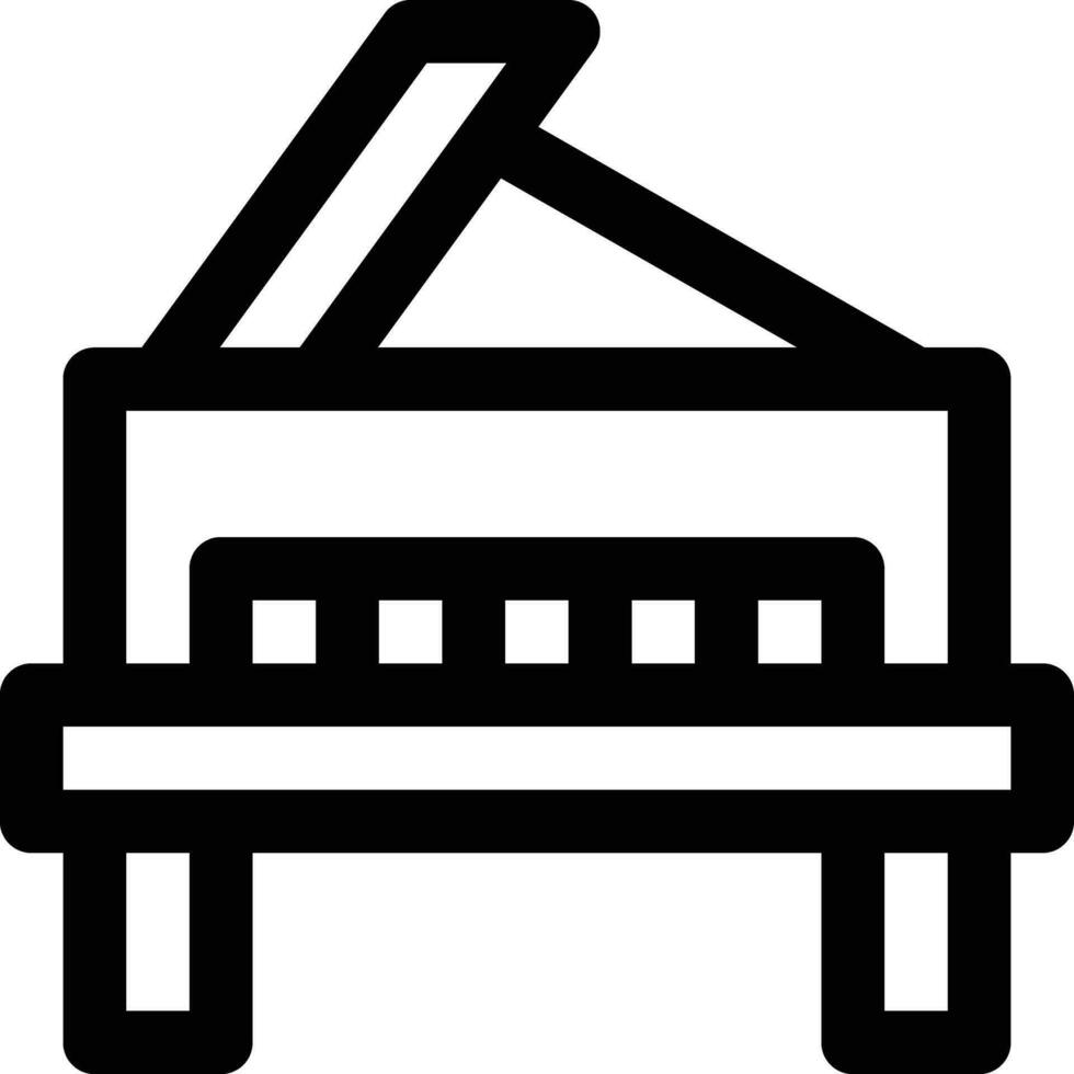 Wooden Piano Vector Icon