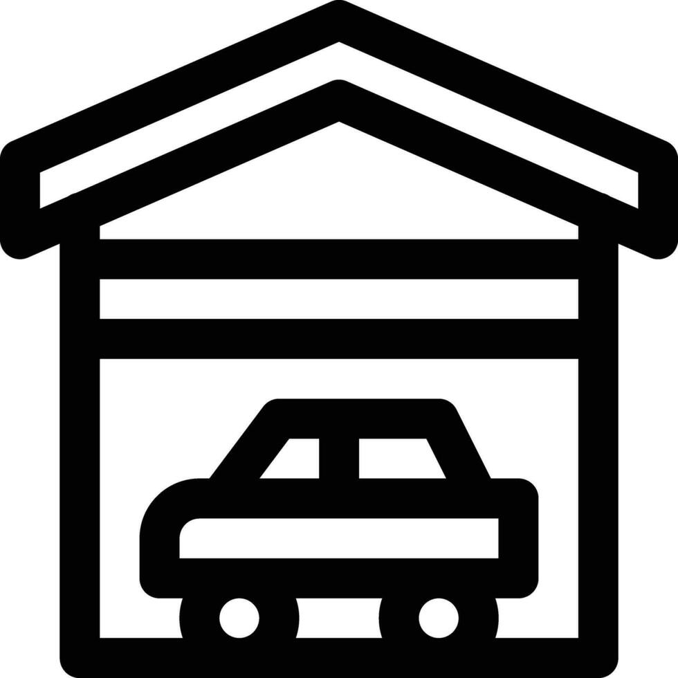 Car Garage Vector Icon