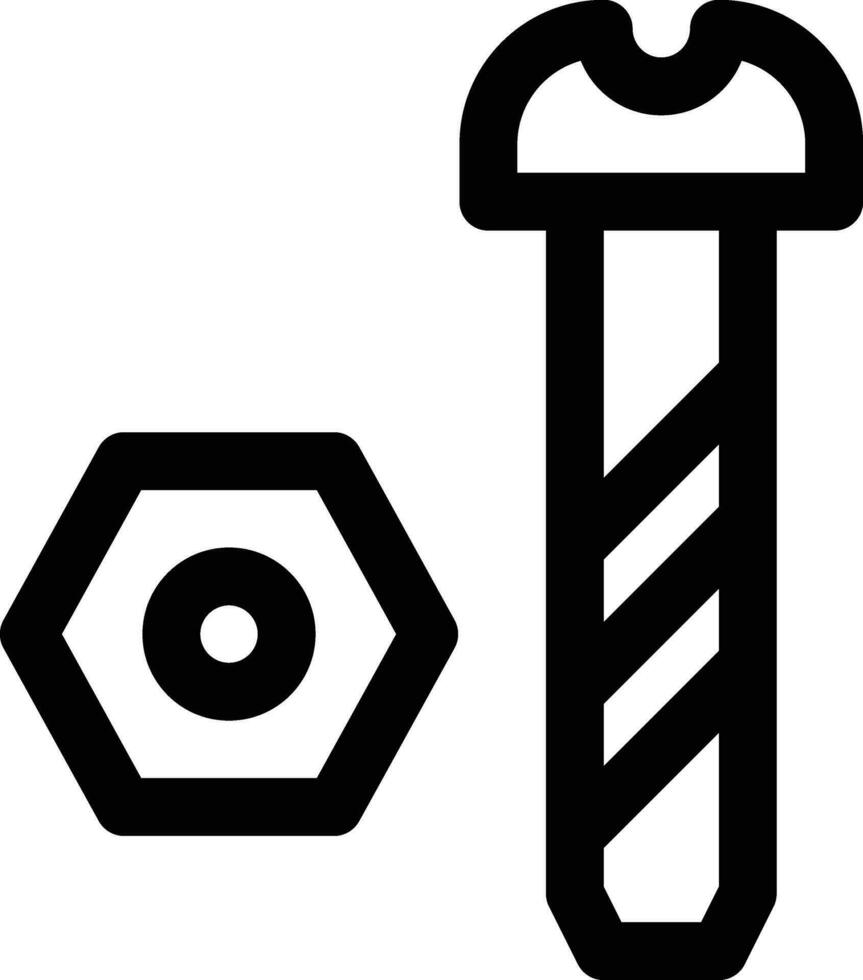 Bolt Nut Vector Icon