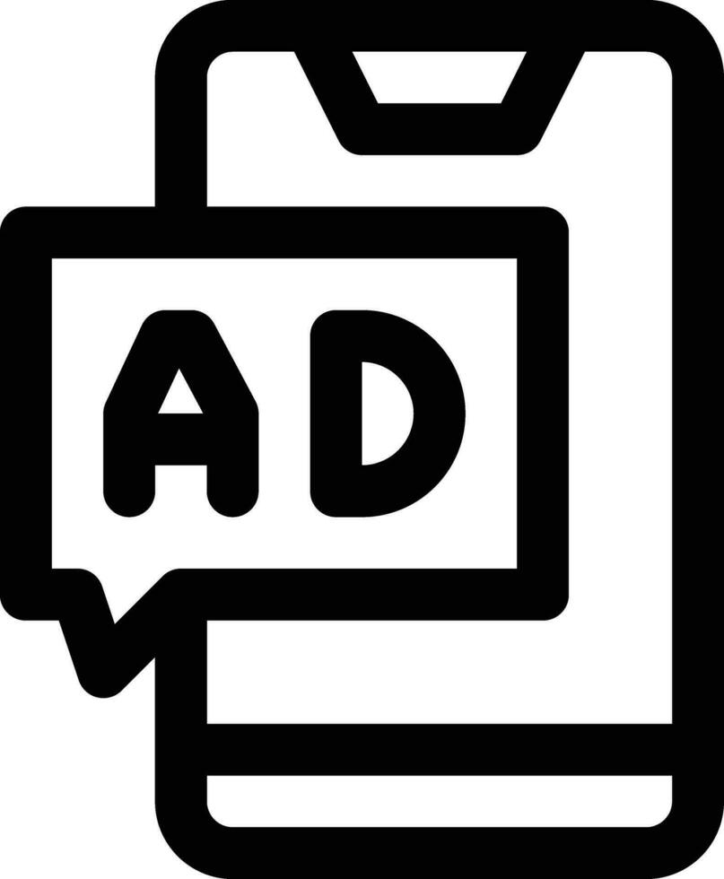 Mobile Advertising Vector Icon