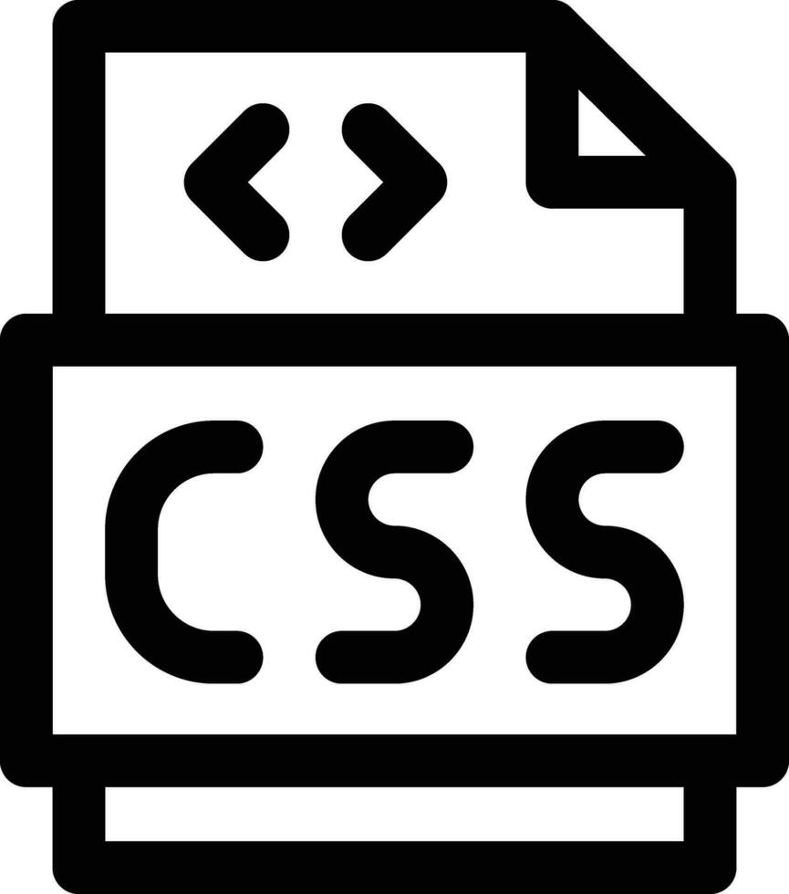 icono de vector de archivo css