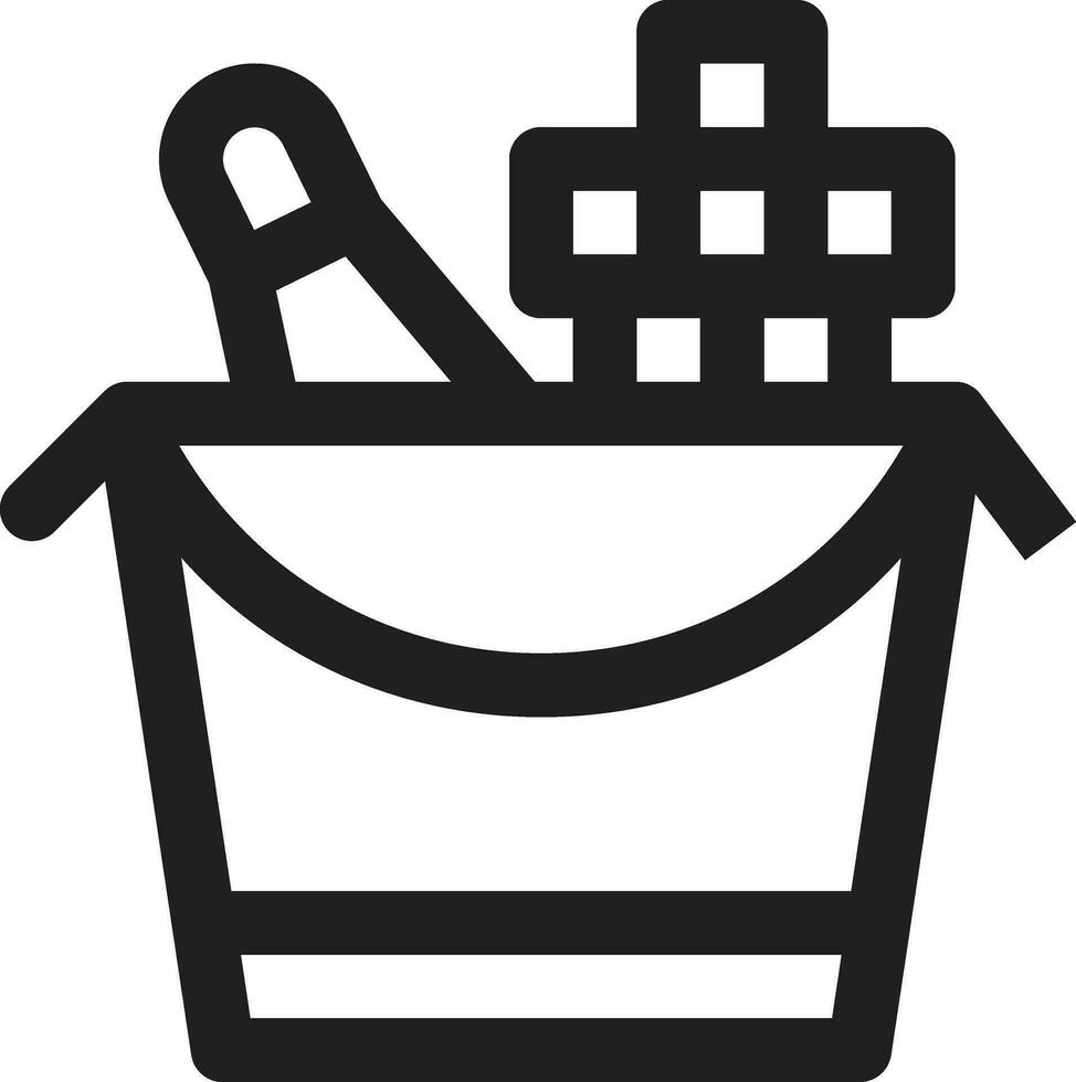 Ice Bucket Vector Icon
