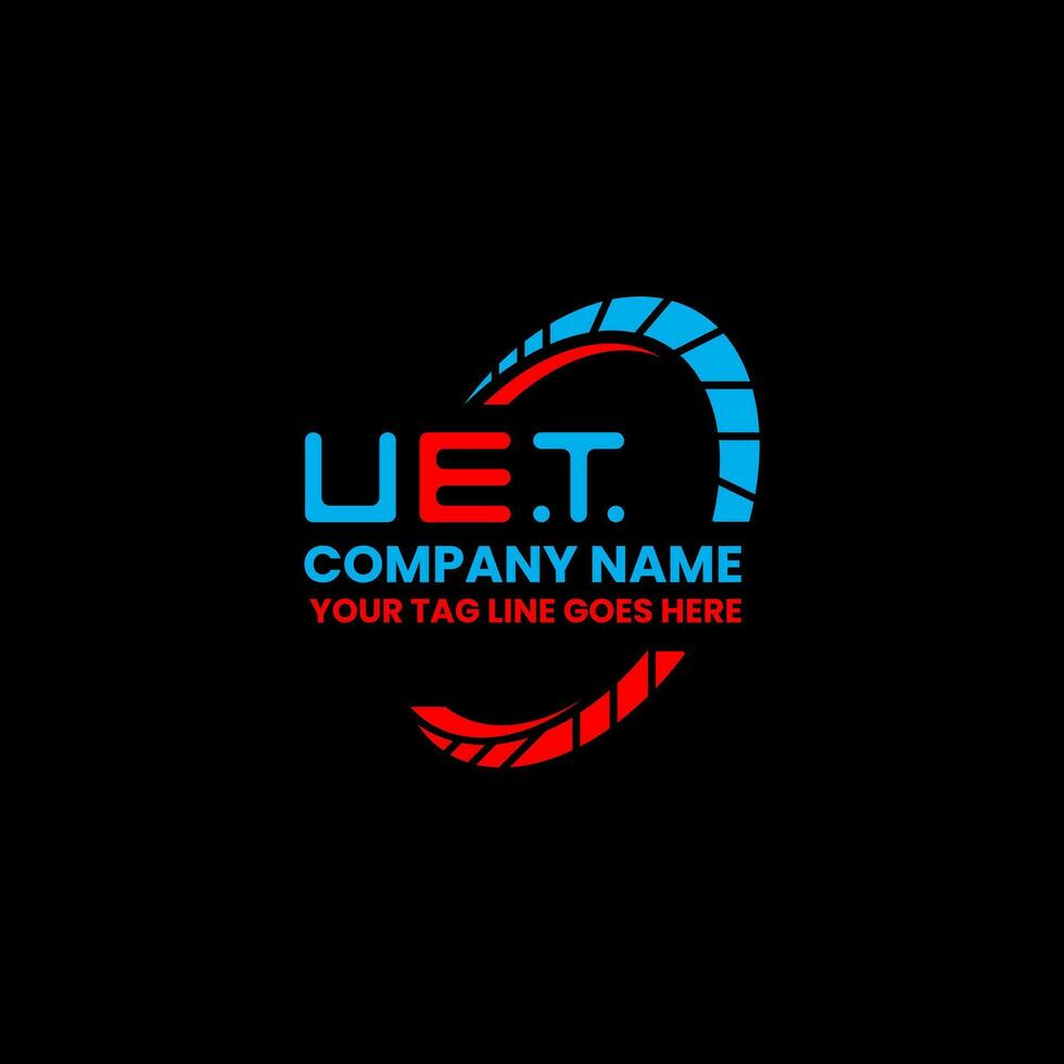 UET letter logo vector design, UET simple and modern logo. UET luxurious alphabet design