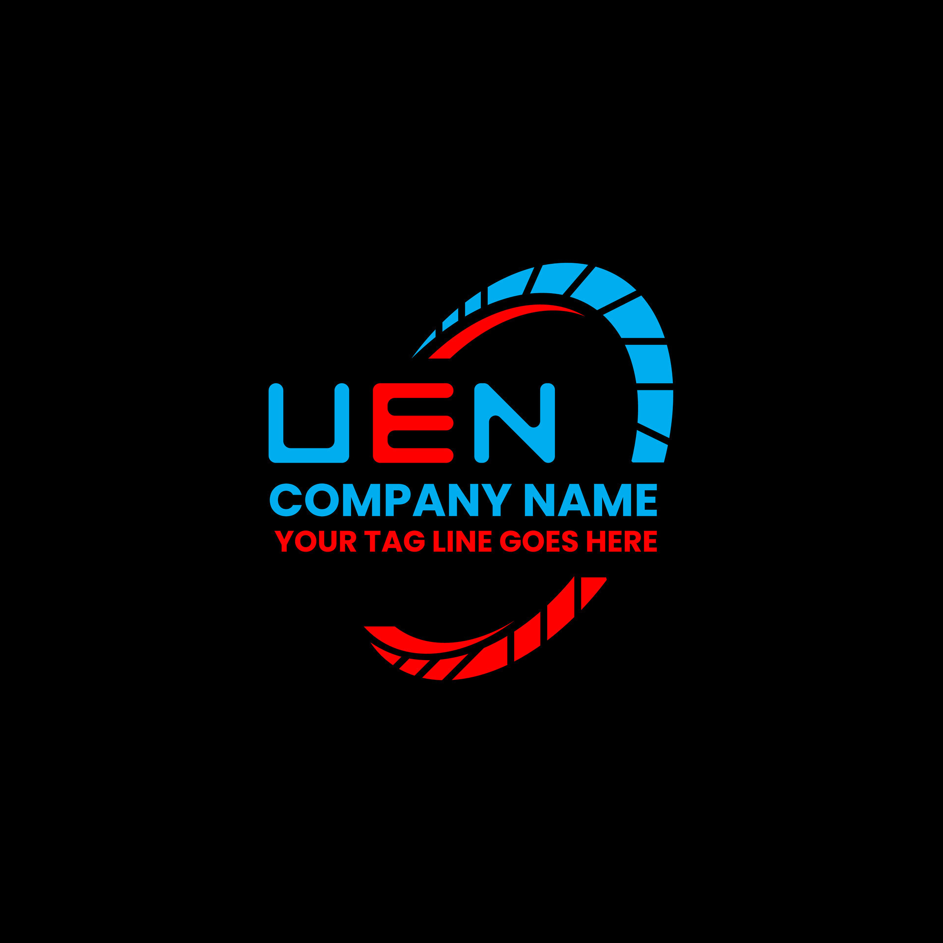 UEN letter logo vector design, UEN simple and modern logo. UEN