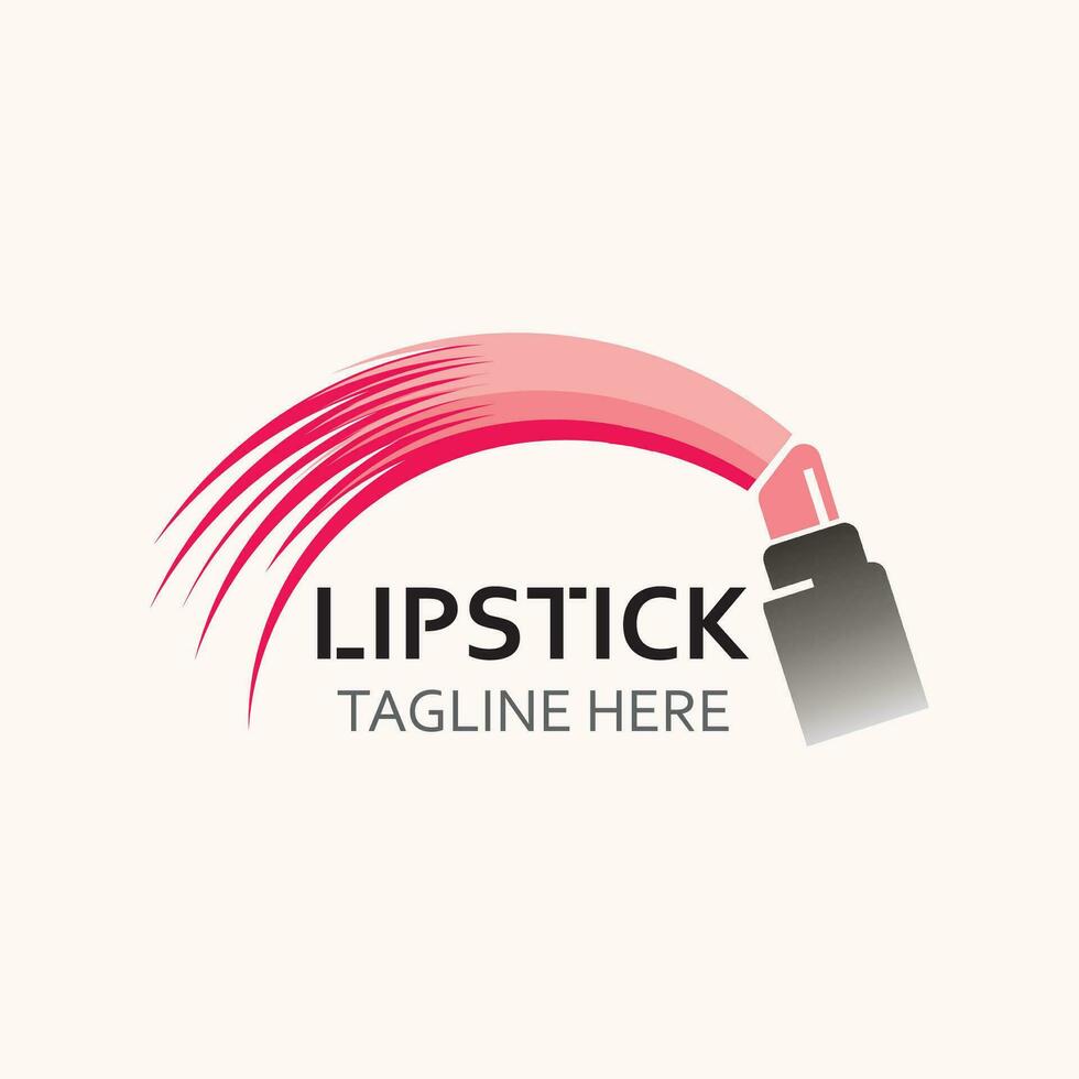 lápiz labial logo diseño para maquillaje Moda tienda y belleza vector cosmético diseño modelo