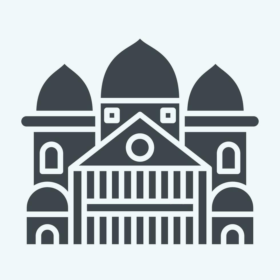 Icon Sacre Coeur. related to France symbol. glyph style. simple design editable. simple illustration vector