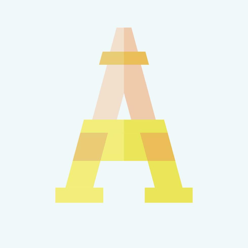 icono eiffel torre. relacionado a Francia símbolo. plano estilo. sencillo diseño editable. sencillo ilustración vector