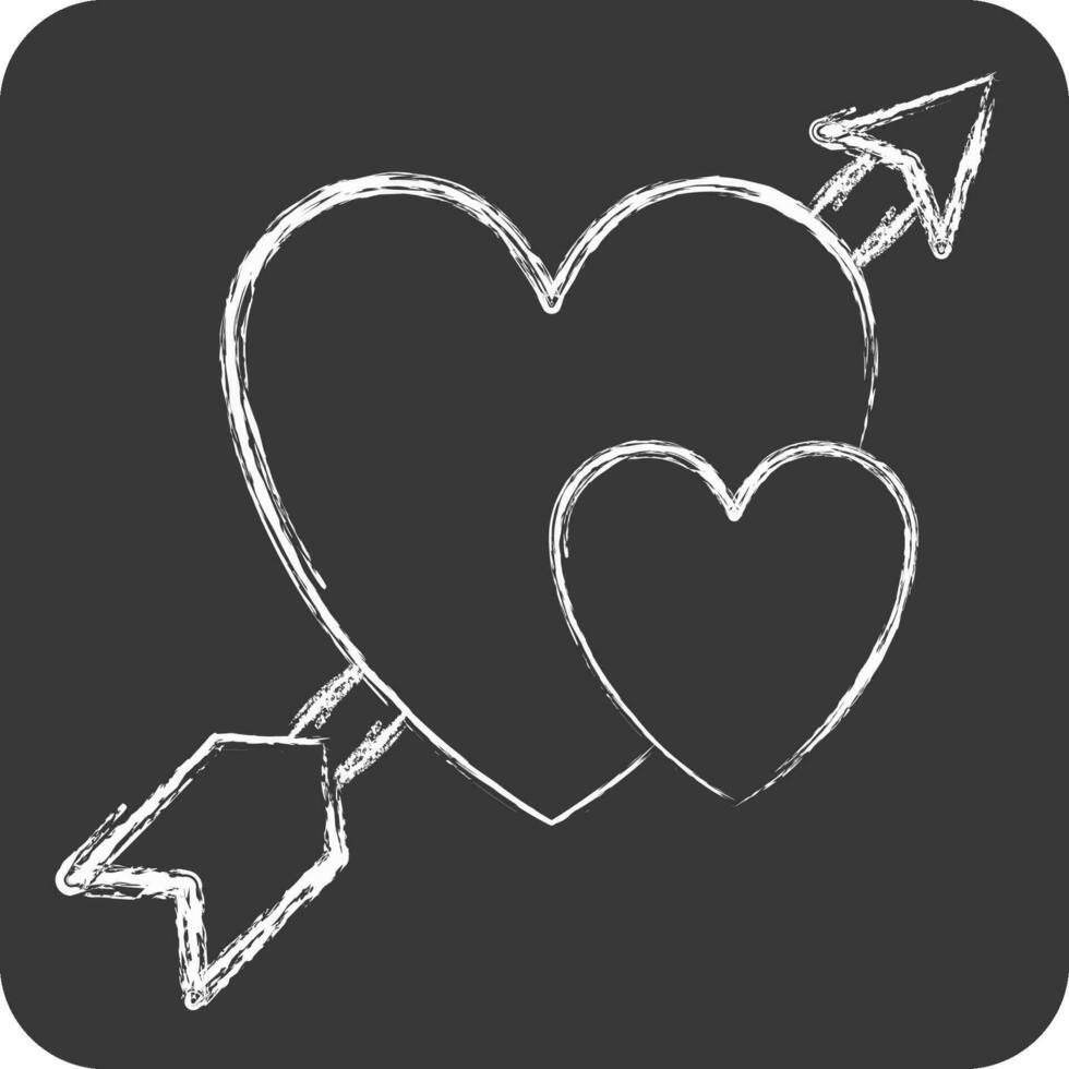 icono Cupido. relacionado a enamorado día símbolo. tiza estilo. sencillo diseño editable. sencillo ilustración vector