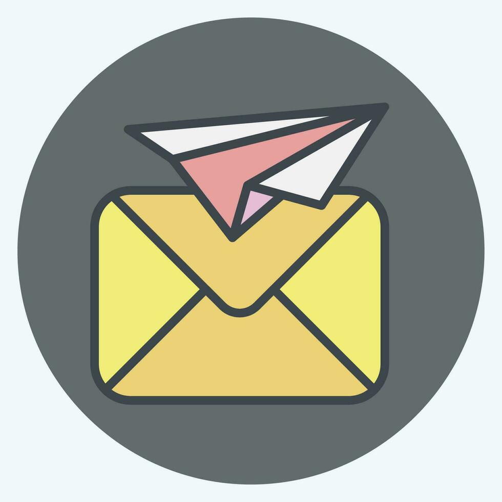 Icon Mailing. related to Communication symbol. color mate style. simple design editable. simple illustration vector