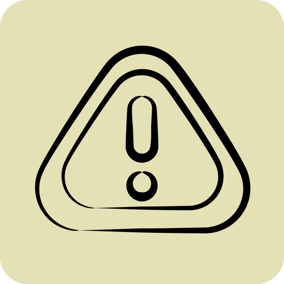 Icon Exclamation. related to Communication symbol. hand drawn style. simple design editable. simple illustration vector