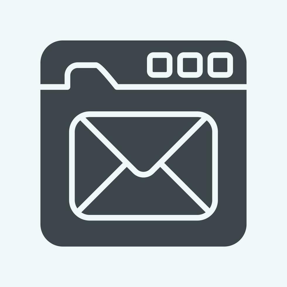 Icon Email. related to Communication symbol. glyph style. simple design editable. simple illustration vector