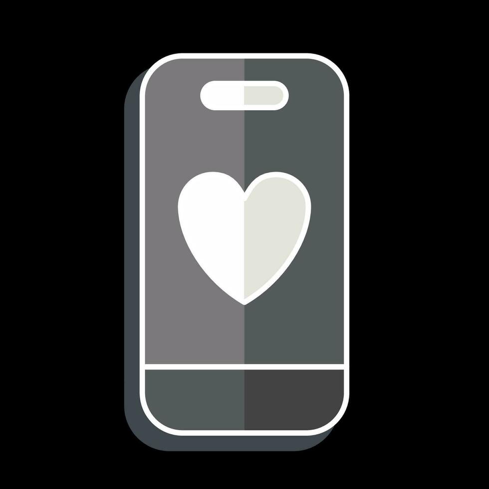 Icon Smart Phone. related to Valentine Day symbol. glossy style. simple design editable. simple illustration vector