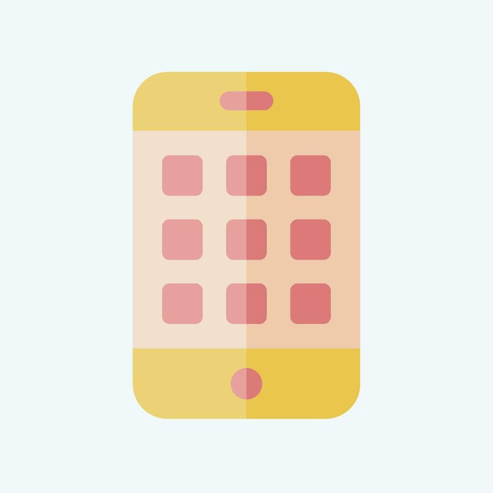 Icon Applications. related to Communication symbol. flat style. simple design editable. simple illustration vector