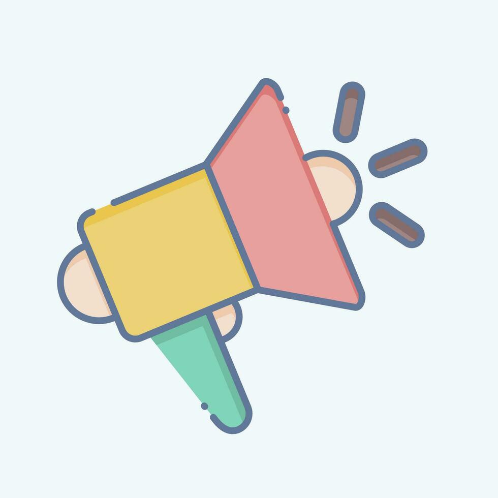 Icon Megaphone. related to Communication symbol. doodle style. simple design editable. simple illustration vector