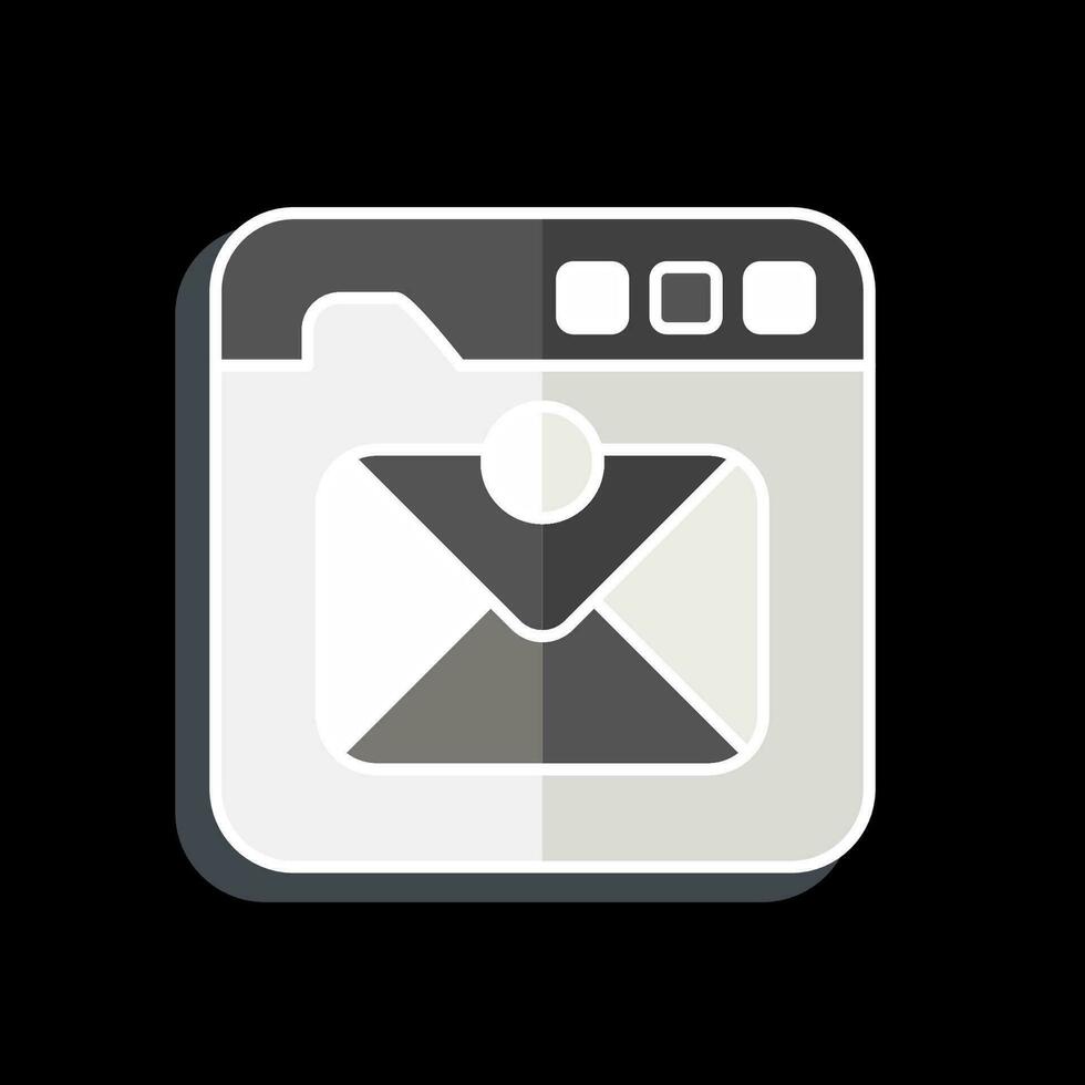 Icon Inbox Mail. related to Communication symbol. glossy style. simple design editable. simple illustration vector