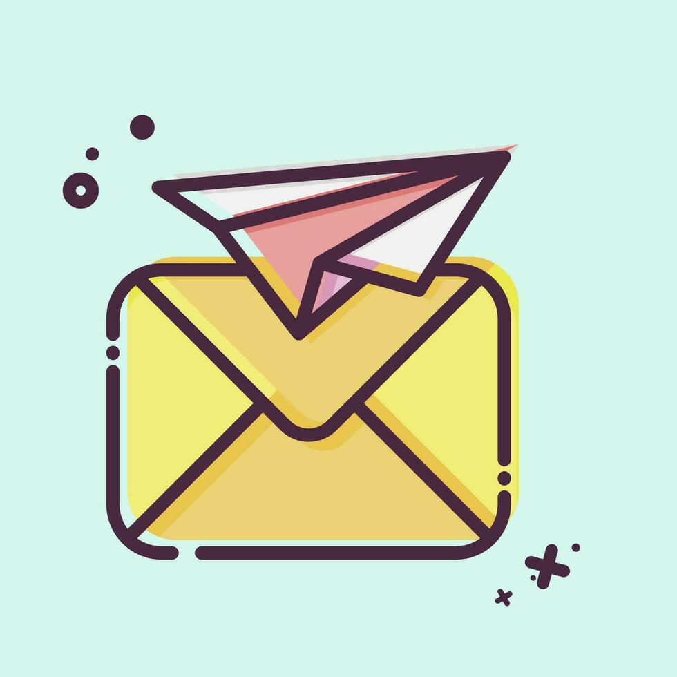 Icon Mailing. related to Communication symbol. MBE style. simple design editable. simple illustration vector