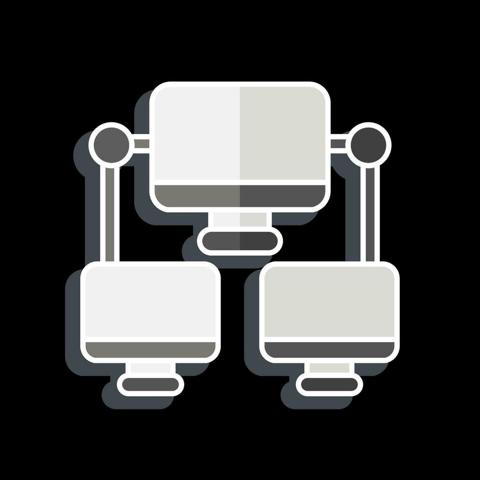 Icon Connection Computer. related to Communication symbol. glossy style. simple design editable. simple illustration vector