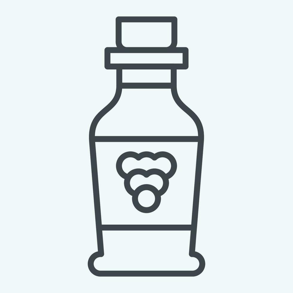 Icon Grape Win. related to France symbol. line style. simple design editable. simple illustration vector
