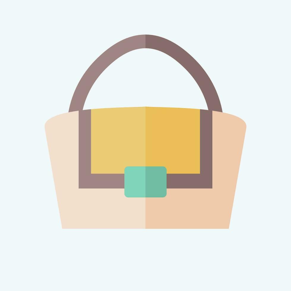 Icon French Bag. related to France symbol. flat style. simple design editable. simple illustration vector