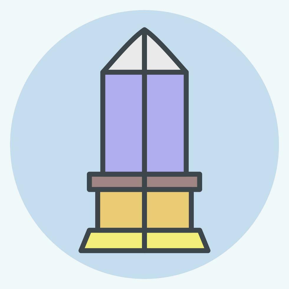 Icon Place De La Concorde. related to France symbol. color mate style. simple design editable. simple illustration vector
