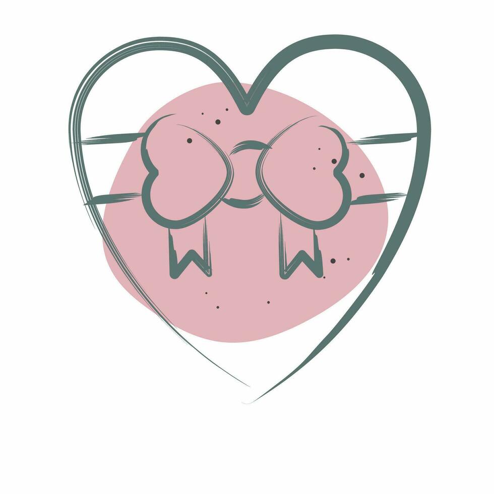 Icon Gift. related to Valentine Day symbol. Color Spot Style. simple design editable. simple illustration vector