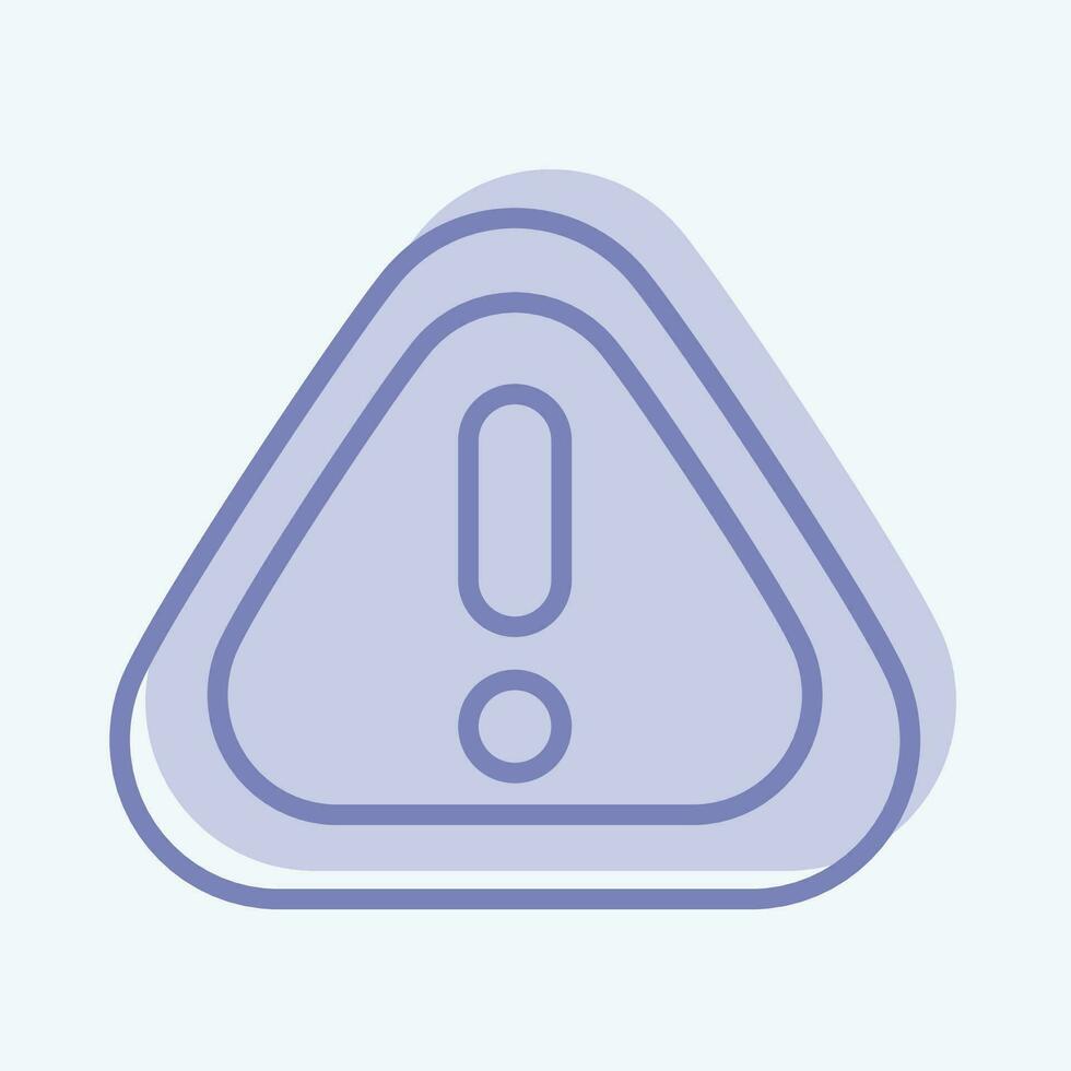 Icon Exclamation. related to Communication symbol. two tone style. simple design editable. simple illustration vector