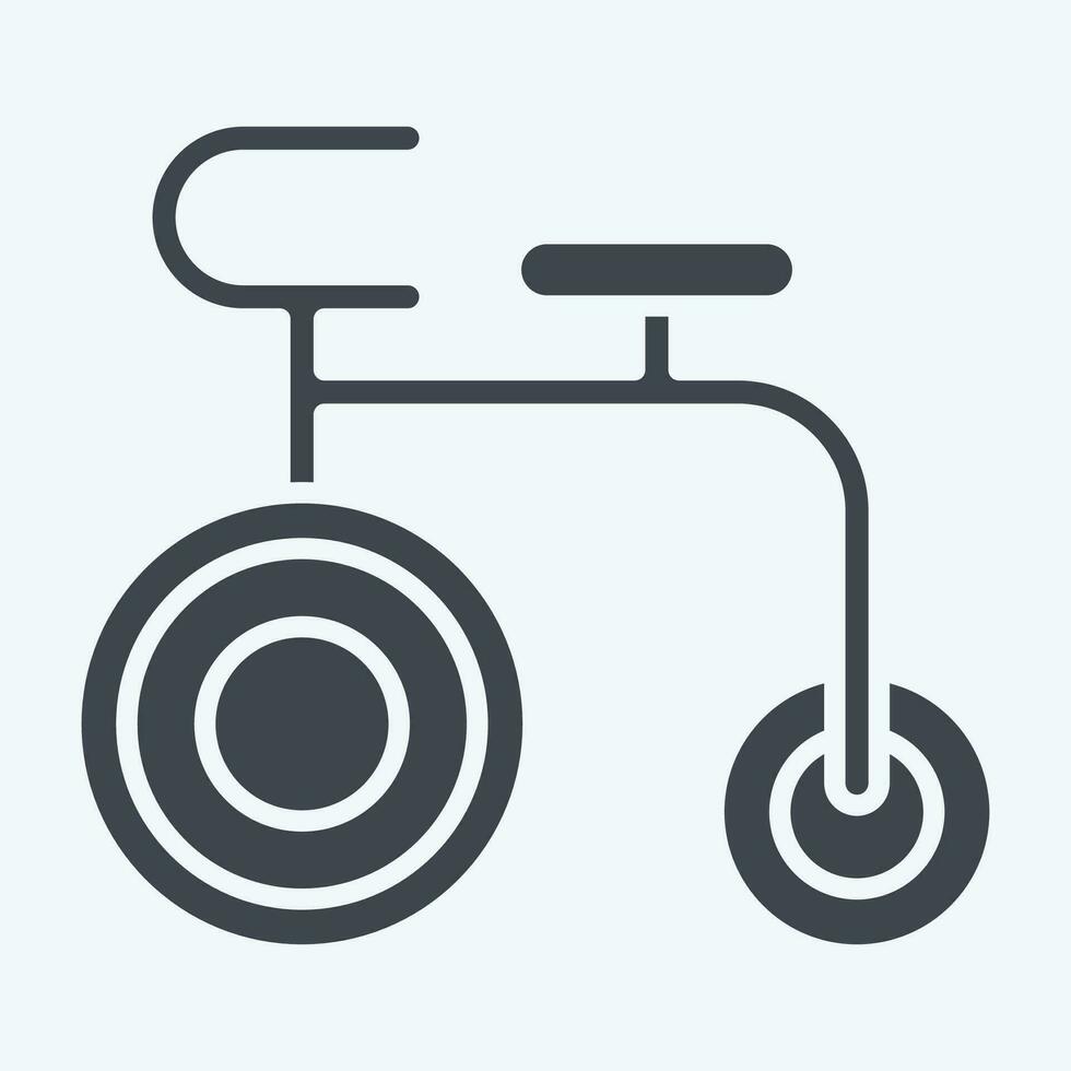 Icon Acrobatic Bike. related to France symbol. glyph style. simple design editable. simple illustration vector