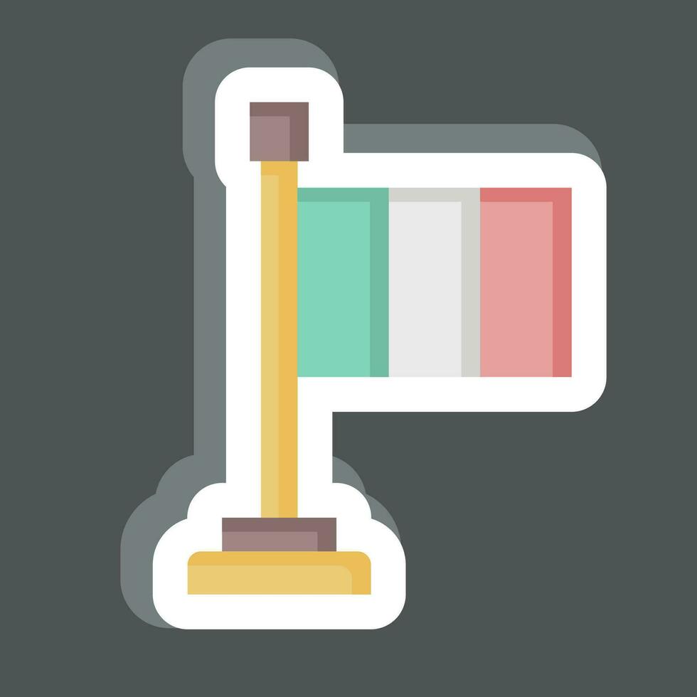 Sticker National Flag. related to France symbol. simple design editable. simple illustration vector