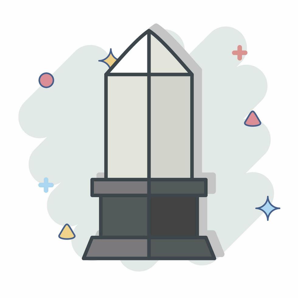 Icon Place De La Concorde. related to France symbol. comic style. simple design editable. simple illustration vector