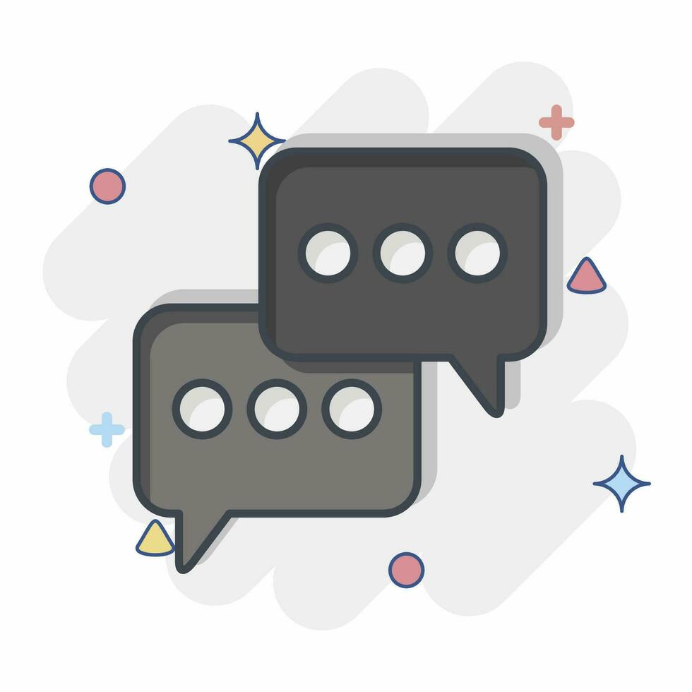Icon Chat. related to Communication symbol. comic style. simple design editable. simple illustration vector