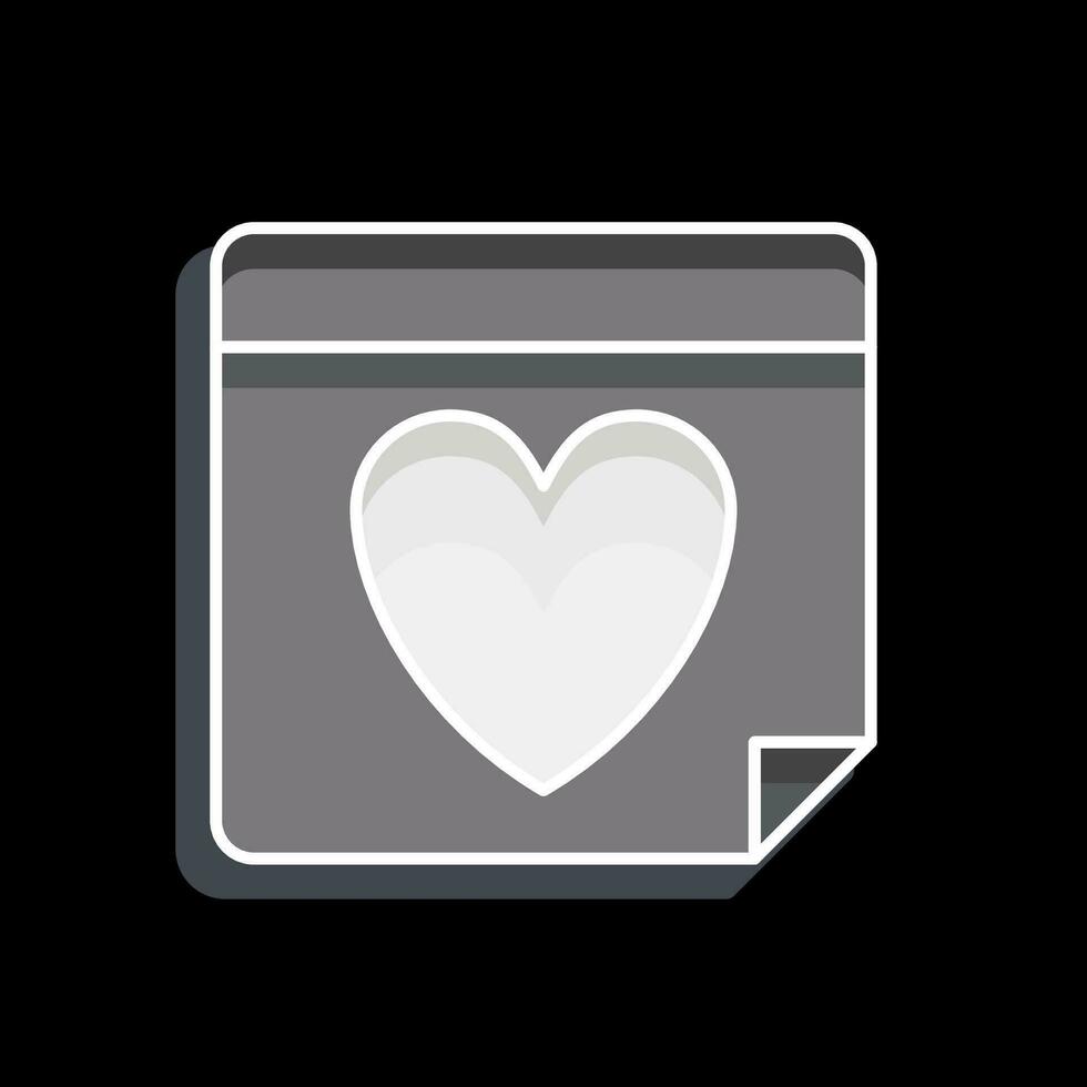 Icon Valentines Day. related to Valentine Day symbol. glossy style. simple design editable. simple illustration vector