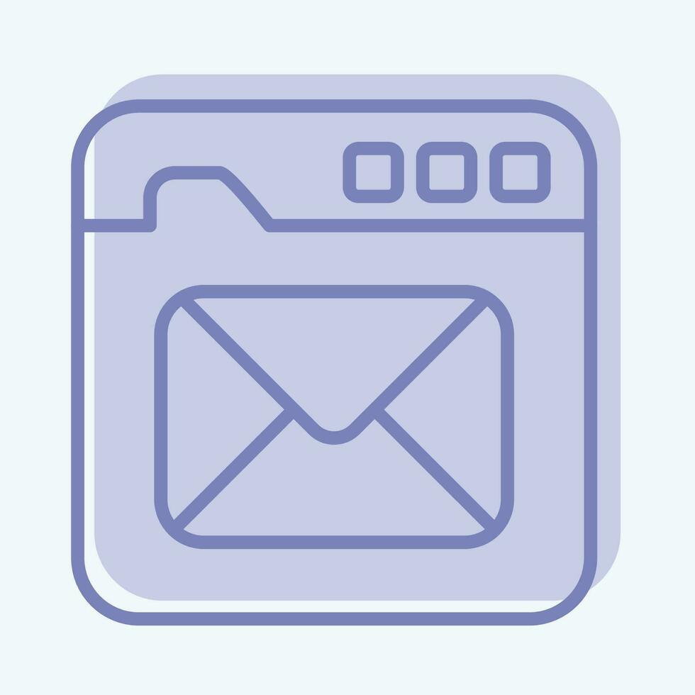 Icon Email. related to Communication symbol. two tone style. simple design editable. simple illustration vector
